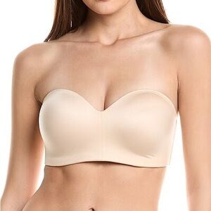 Wacoal Staying Power Wireless Strapless Bra Beige New 34DD